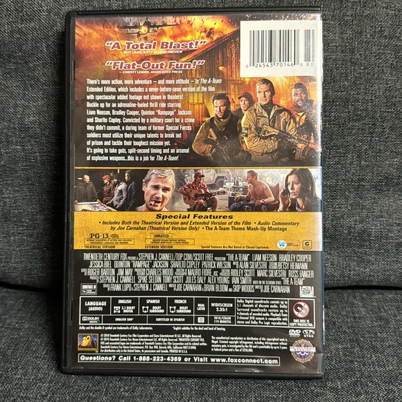The A-Team (DVD Movie 2010 WS) Liam Neeson Bradley Cooper Unrated Extended Cut - Picture 4 of 7
